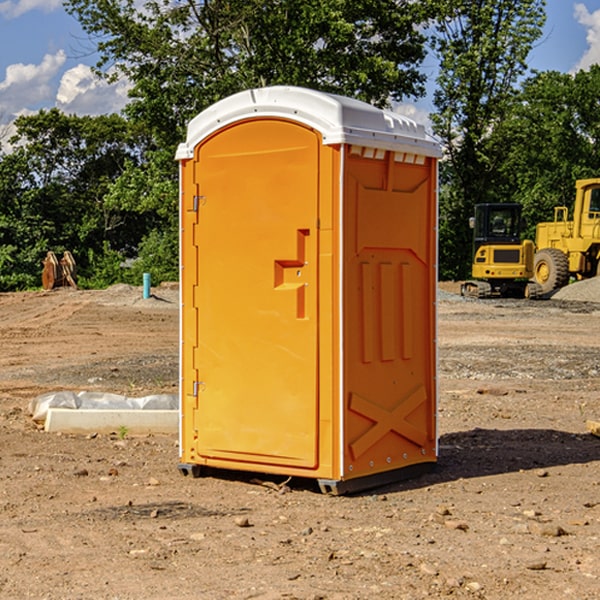 how often are the portable restrooms cleaned and serviced during a rental period in Deep River Michigan